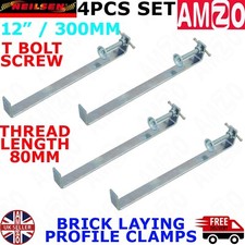 4pc Bricklayers Profile Clamps 300mm x 50mm Zinc Plated Steel External Corners
