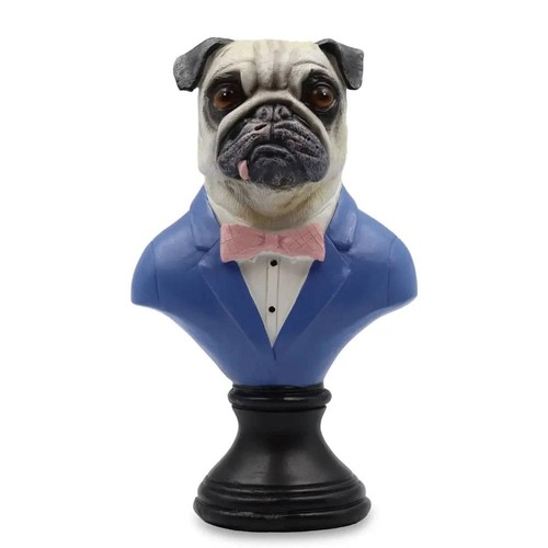 5cm suited pug - suited, dog