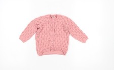 H&M Girls Pink Button Knit