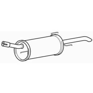 Rear exhaust silencer back box - silencer,