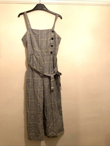 Primark grey check jumpsuit - grey,