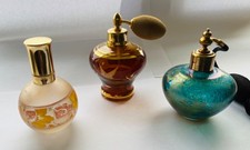 3 Vintage Art Glass Perfume