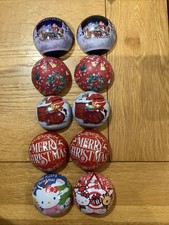 Christmas Tin Opening Baubles X 5
