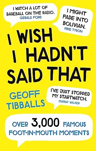 Wish hadn said that - i, i