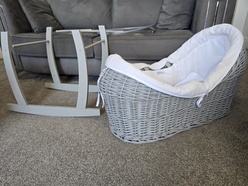 Grey wicker oval - grey,