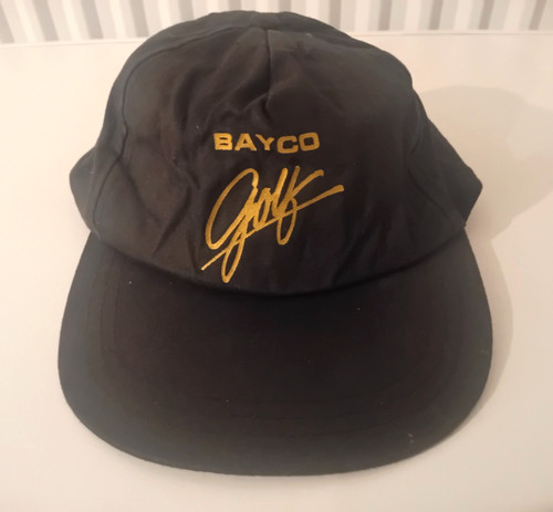 Bayco golf cap black and - and, gold