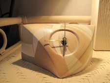 Abstract Modernist Irregular Pottery Mantle Clock  Made in Scotland