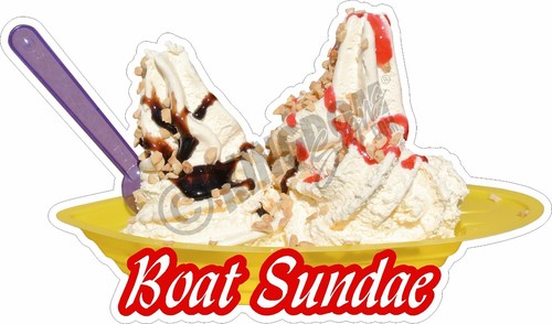 Boat sundae with - no, ice