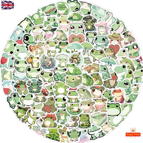 100pcs cute frog stickers - cute,