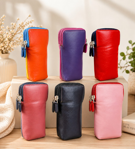 Soft leather double glasses - soft,