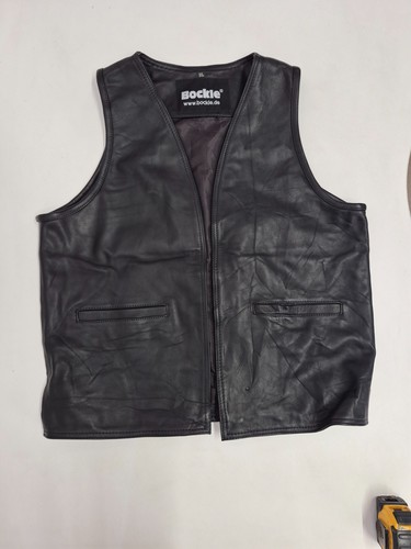 Vintage leather waistcoat - , 44"