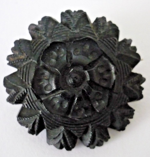 Victorian whitby jet round - whitby,