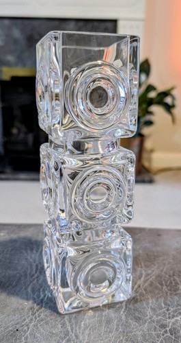 1960s swedish art glass vase - glass,