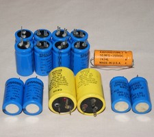 Job lot of vintage capacitors - Sprague, Dubilier Drilitic - Valve amps