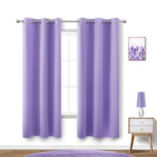 Lavender Curtains for Bedroom Girls 2 Panels Set Blackout Light Blocking Ther...