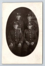 Military: Four Royal Artillery Men With Wound & Good Conduct Stripes. Unposted.
