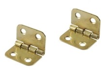 2 x Mini 1"/25mm BRASS PLATED Hinge Jewellery/Cigar/Trinket Box Tiny/Small