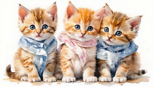 Cute kittens cat canvas - cute,