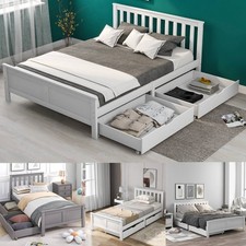 Single Double Trundle Bed Wood