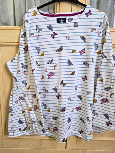 Joules white blue striped - joules,