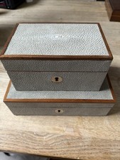 Faux Shagreen Jewellery Box