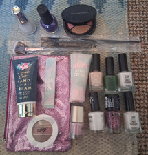 Beauty Box Bundle (many new) Nail Varnished comb; cosmetic bag n more!