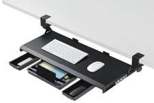 ETHU Under Desk Keyboard Tray L-Shaped Large Pull-Out Drawer Ergonomic Stand