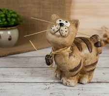 Vintage Rustic Clay Tabby Cat