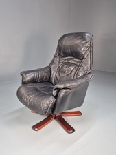 Vintage danish leather - vintage, swivel