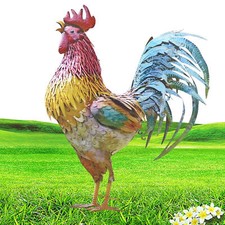 Metal Rooster Garden Statues &