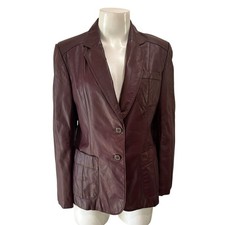 Vintage Leather Blazer Oxblood