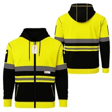 Hi Vis Zip Hoodie EN20471