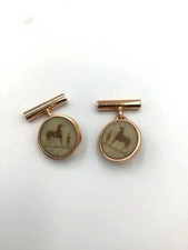 Hermes cufflinks horse pink - horse,