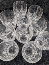 Stuart Crystal Ludlow Barrel Shape Tumbler Glass Early Etched Mark 10 Available 