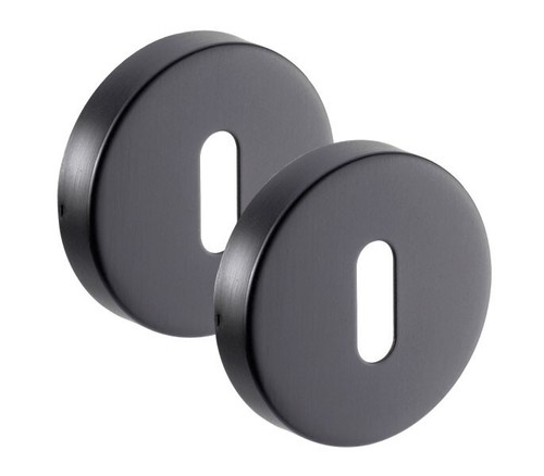 Matt black lock escutcheon - matt,
