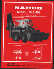 NAMCO "Model SKB 800" Loader Backhoe Brochure Leaflet