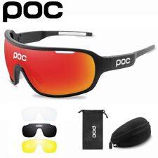 POC Cycling Sunglasses UV400 Sport Goggles Polarized Glasses W/ 4pc Replace Lens