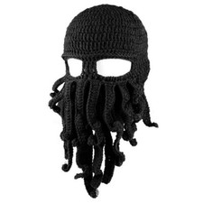 Unisex Octopus Beanie Hat Balaclava Warm Knitted Fancy Dress Costume Winter UK