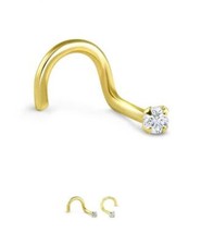 10K Yellow Gold Nose Screw