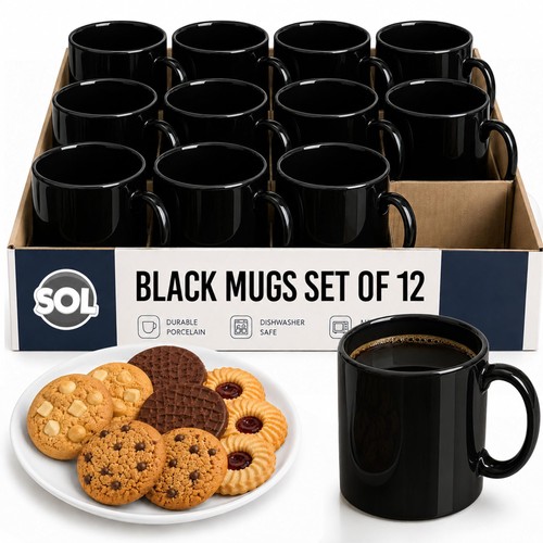 Sol black mugs set - sol,