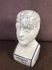 Large Ceramic Phrenology Head L.N. Fowler Medical Display