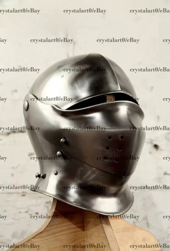 16g steel medieval armet - steel,
