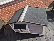 PawHut Wooden Dog Kennel for Outside 109L x 79W x 72H cm, Grey