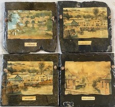 4 Vintage decoupage slate wall