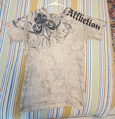 Affliction men gray blue - m, gray/blue
