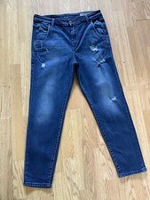 Diesel Fayza-Evo Relaxed Boyfriend Womens Distressed Jeans Size 12