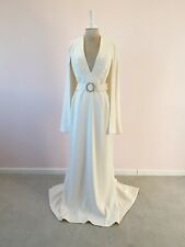 Alan Hannah 'Nico' Chic Wedding Gown with Cape UK 8/10