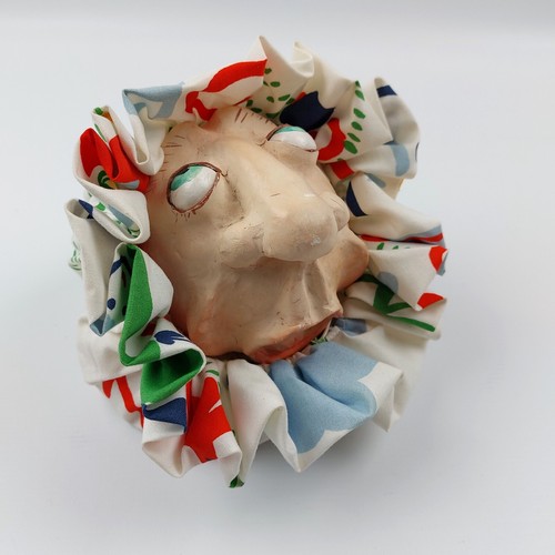Vintage paper mache face - vintage,