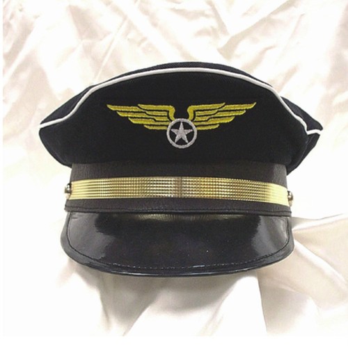 Navy blue pilot - blue, hat