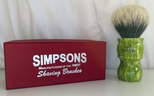Simpson M7 SiLVERTiP Badger Shaving Brush Lime Swirl